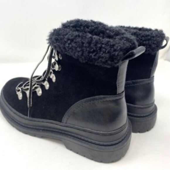 Splendid Yvonne Lug Sole Hiker Combat Women's Boot Black Size 8 - Picture 3 of 7